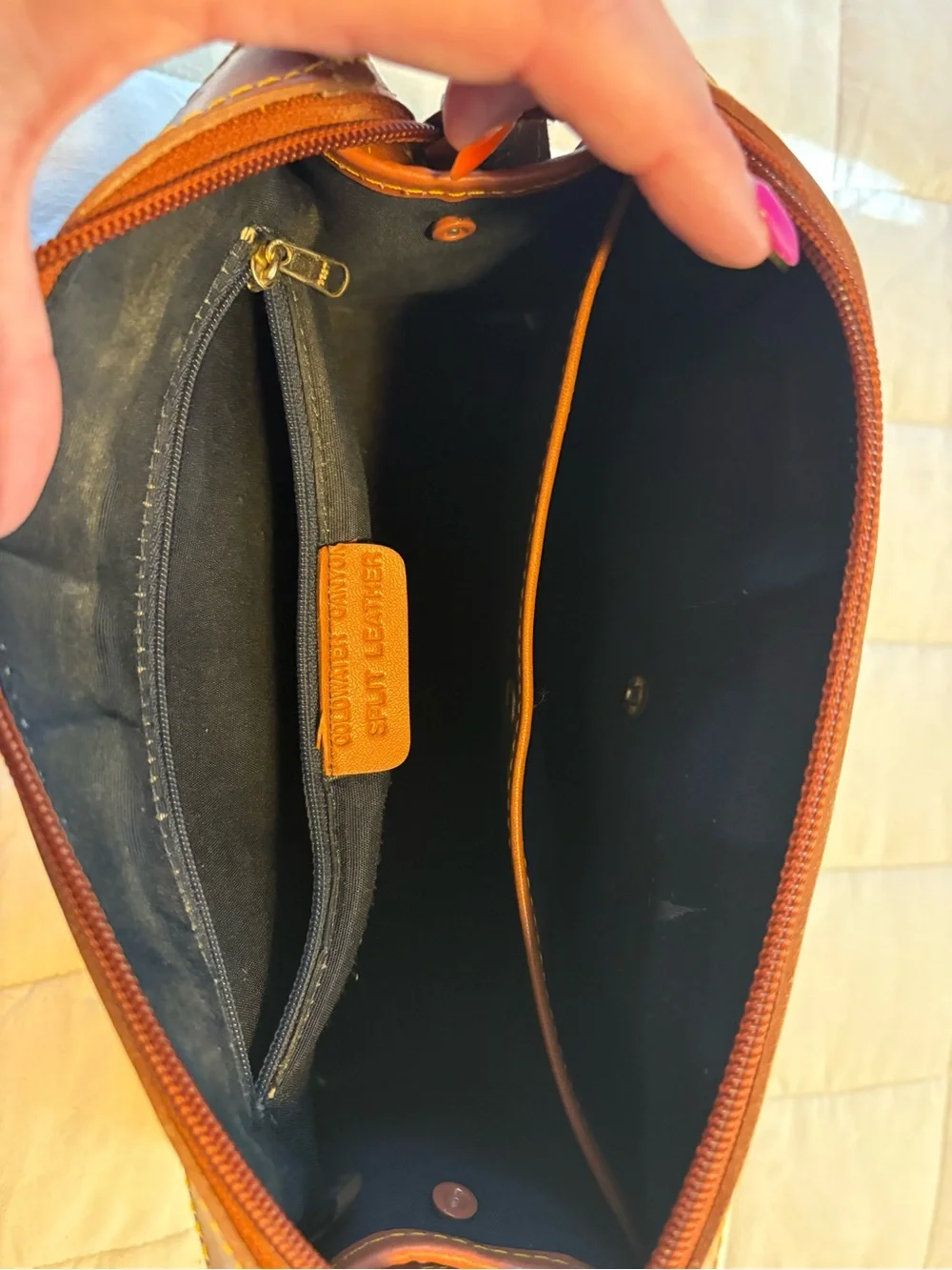Coldwater Canyon Satchel Black Brown Dooney & Bourke Inspired
